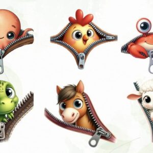 Cute-Zipper-Animal-Sublimation-Clipart