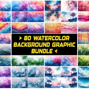 Watercolor Background Graphic Bundle