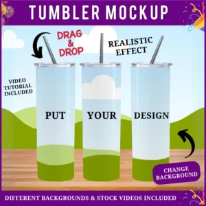 TUMBLER MOCKUP 3 CANVA TEMPLATE