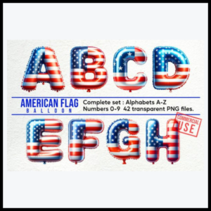 American Flag Alphabet & Number