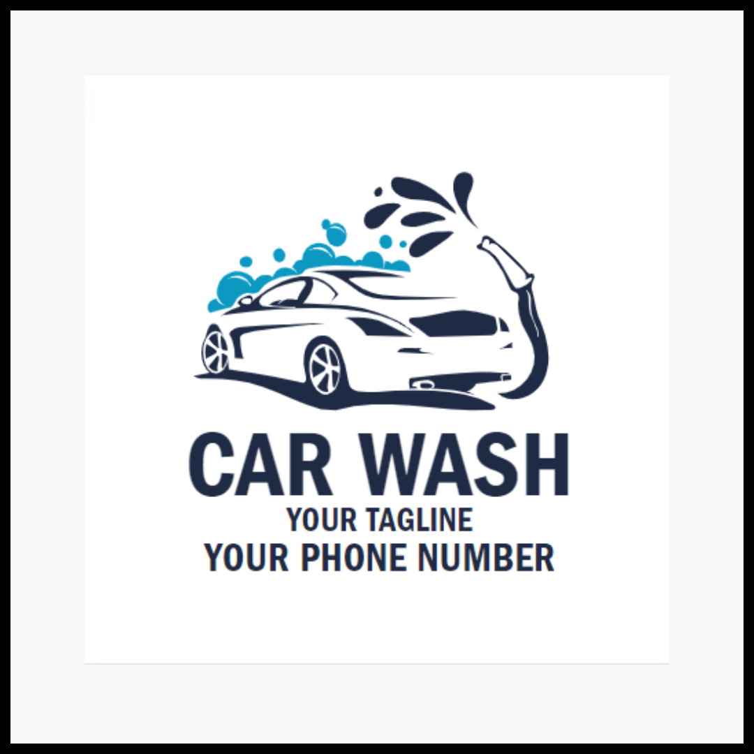 Canva Editable Car Wash Logo