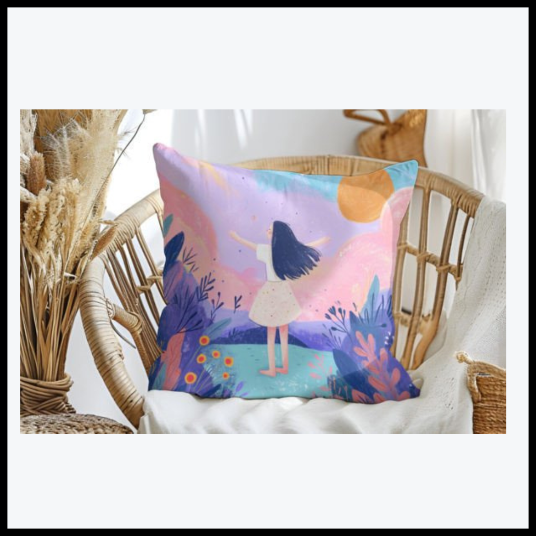 Canvas Square Pillow Mockup