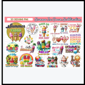 حزمة تصميمات الآيس كريم الصيف